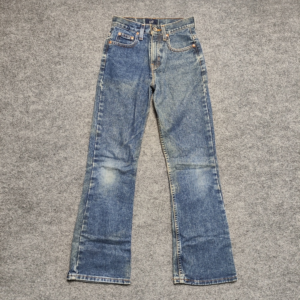 Gap Flare Jeans Youth 12 Slim Blue Medium Wash Denim 100% Cotton 5 Pocket